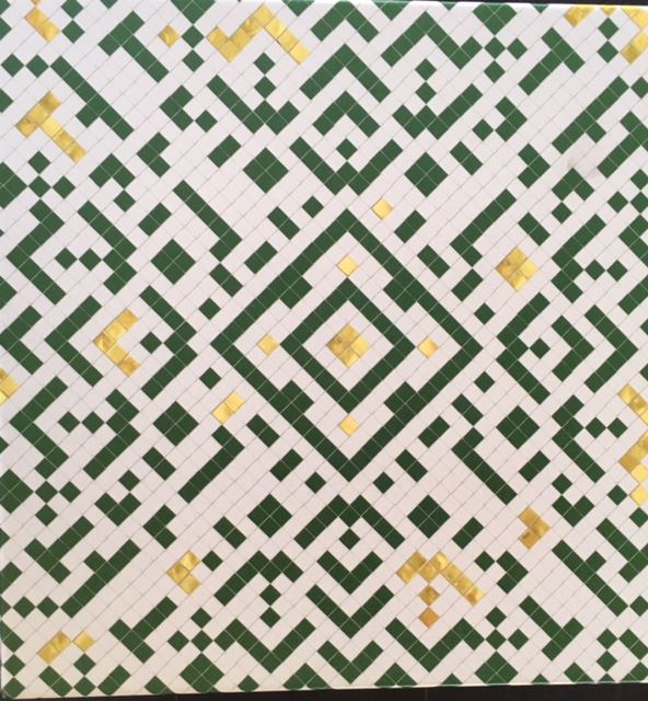 Plateau de table Pod mosaic vert 60 x 60 cm SM France - 059774