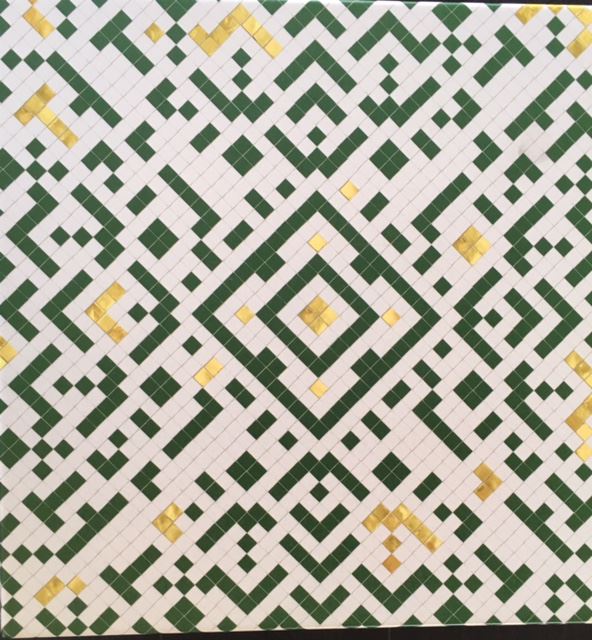 Plateau de table Pod mosaic vert 70 x 70 cm SM France - 059775