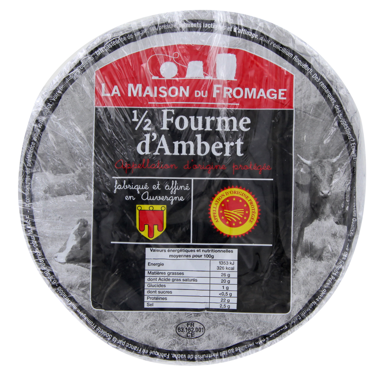 LA MAISON DU FROMAGE Fourme d'Ambert AOP 1/2 fourme