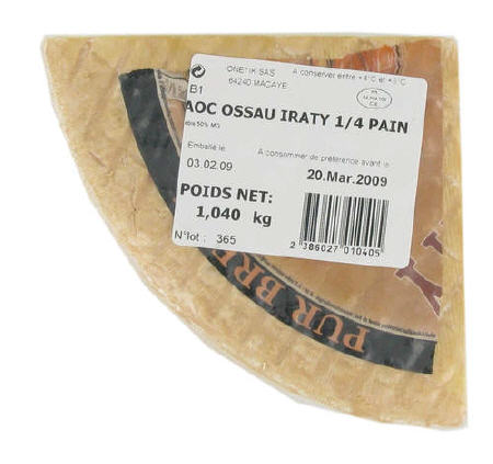 Onetik 1/4 de meule d'Ossau-Iraty AOP