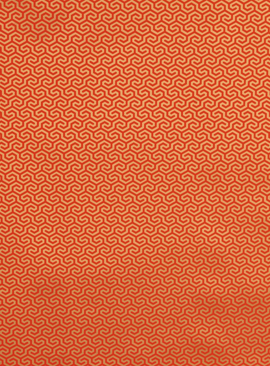 Papier cadeau rouge escargot or 0.70 x 50 m