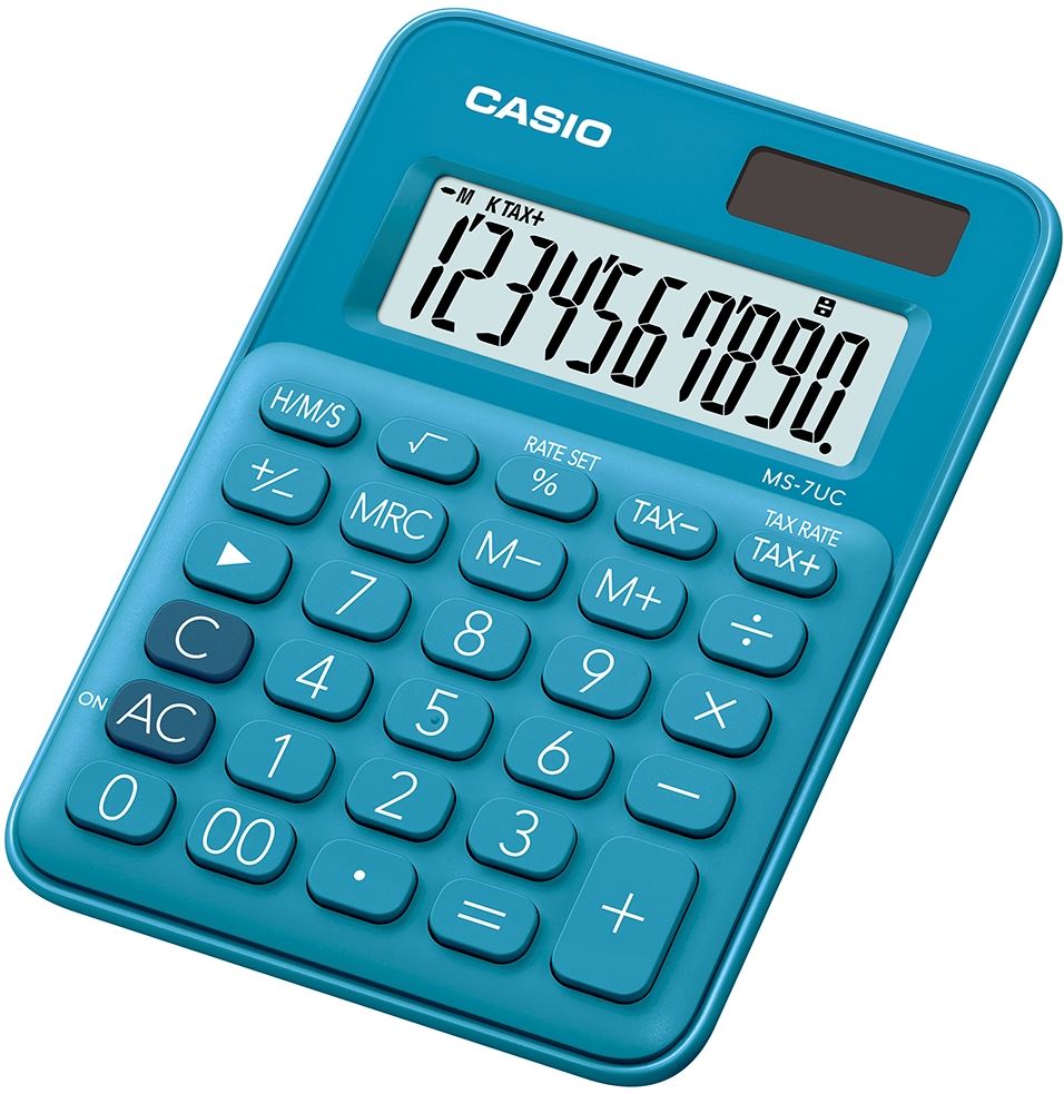 Calculatrice de bureau MS 7UC bleu Casio