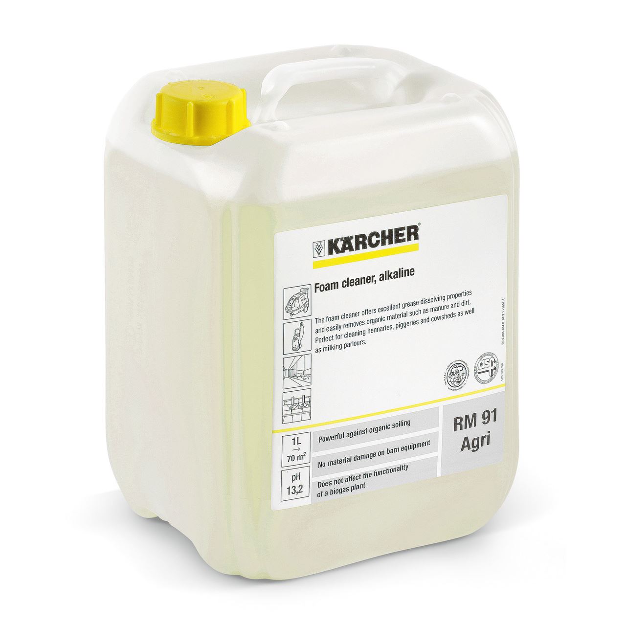 Mousse de nettoyage PressurePro alcaline RM 91 Agri 10L Kärcher - 6.295-654.0