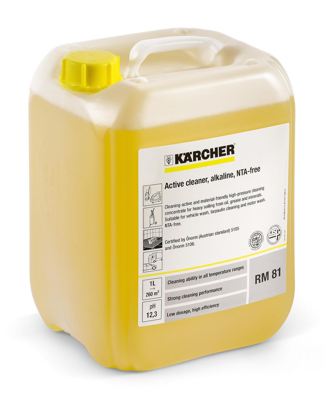 Détergent actif PressurePro alcalin RM 81 sans NTA 10L Kärcher - 6.295-896.0