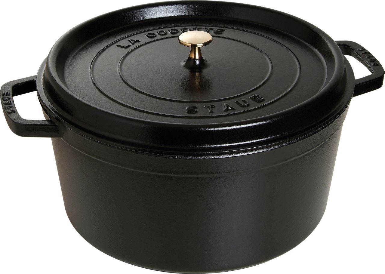 Cocotte en fonte ronde noir mat 34 cm Staub - 40510-307-0