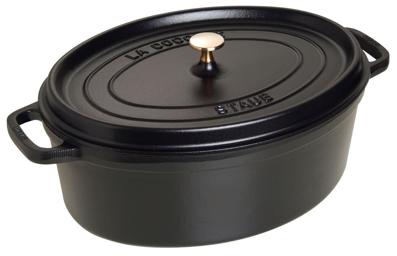 Cocotte en fonte ovale noir mat 37 cm Staub - 40509-370-0