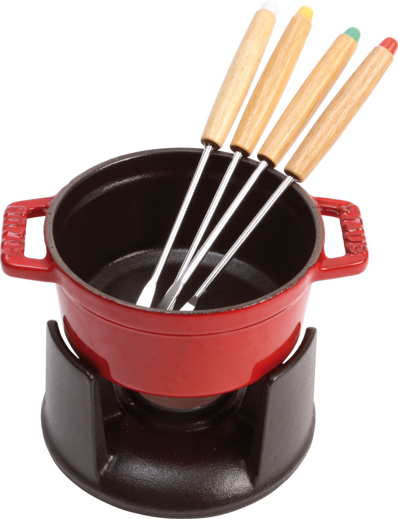 Mini service à fondue en fonte cerise 10 cm Staub - 40509-900-0