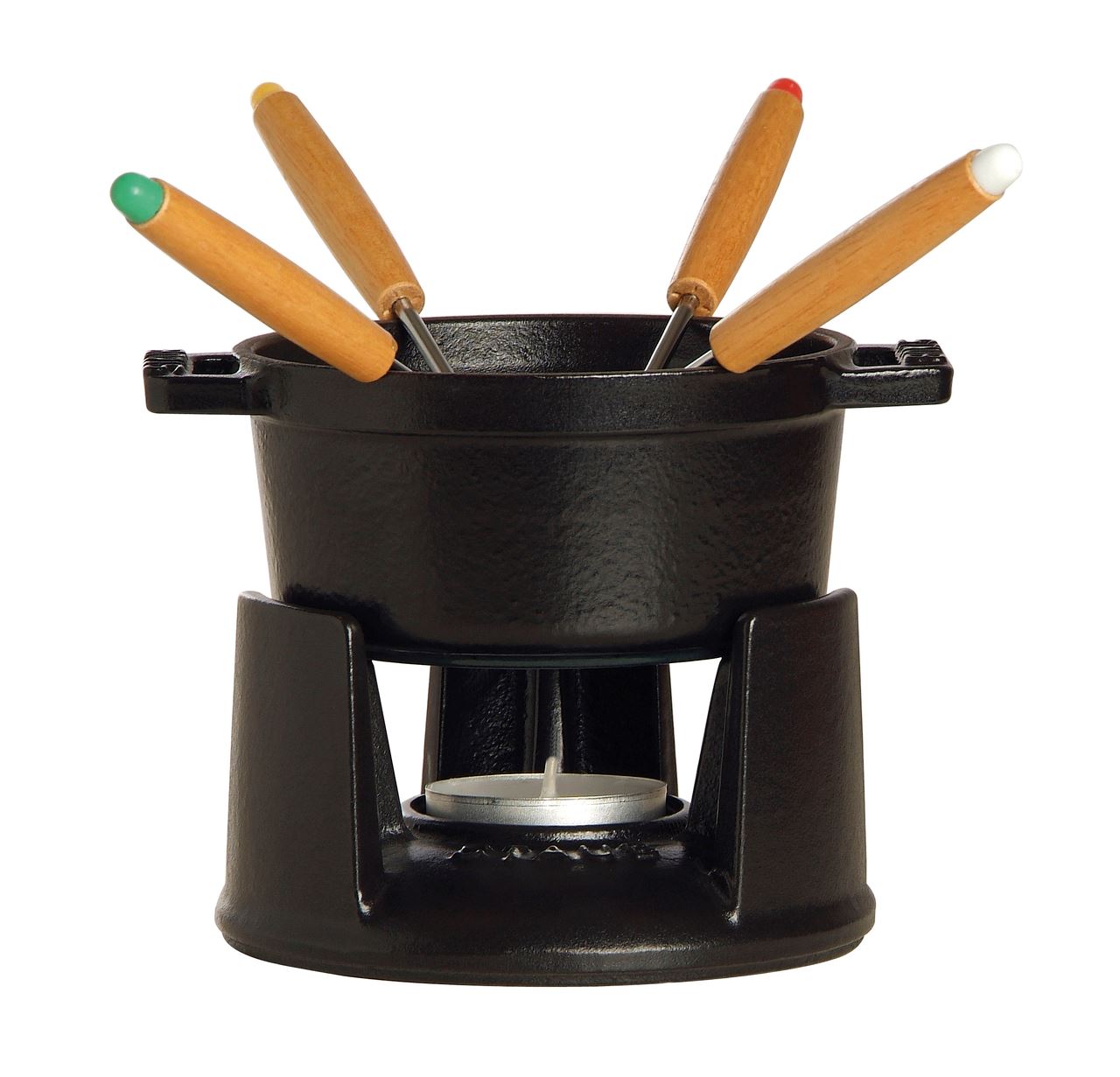 Mini service à fondue en fonte noir mat 10 cm Staub - 40509-587-0