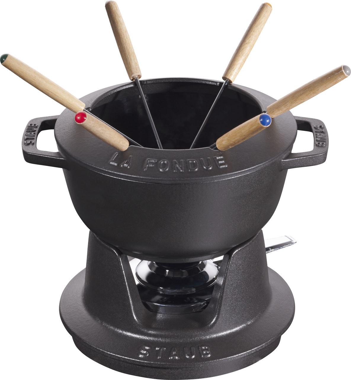 Service à fondue en fonte noir mat 18 cm Staub - 40511-971-0