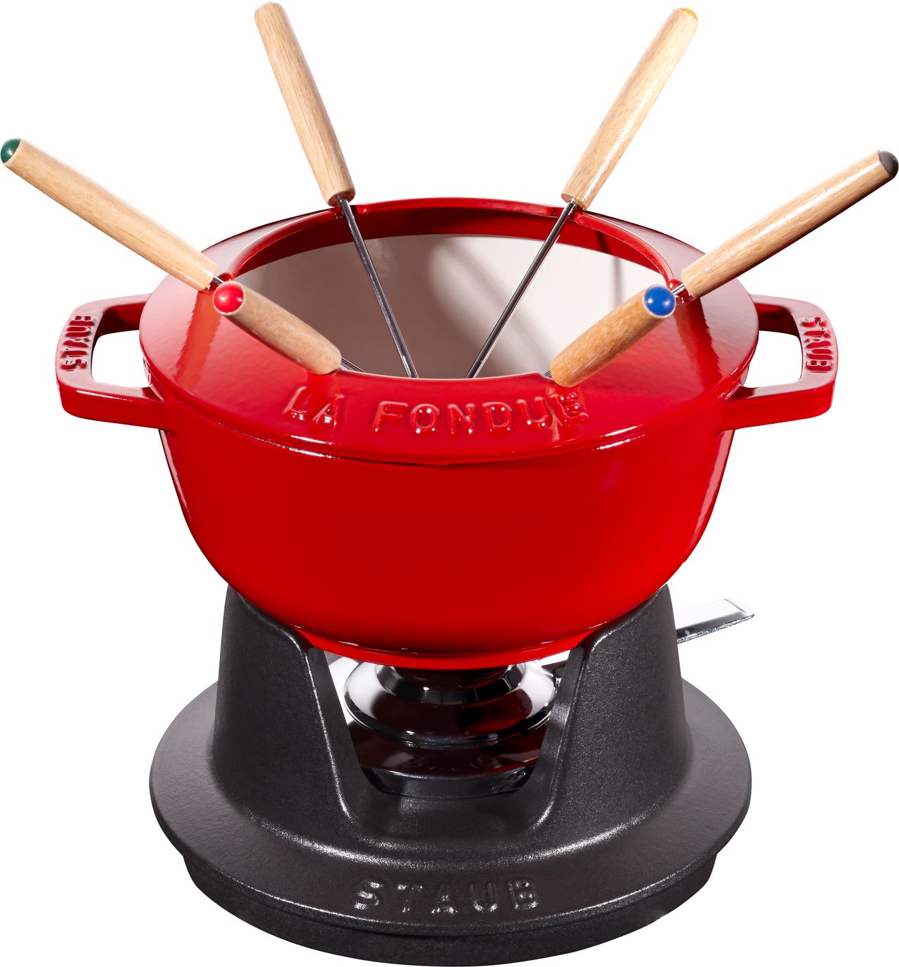 Service à fondue en fonte cerise 18 cm Staub - 40511-974-0