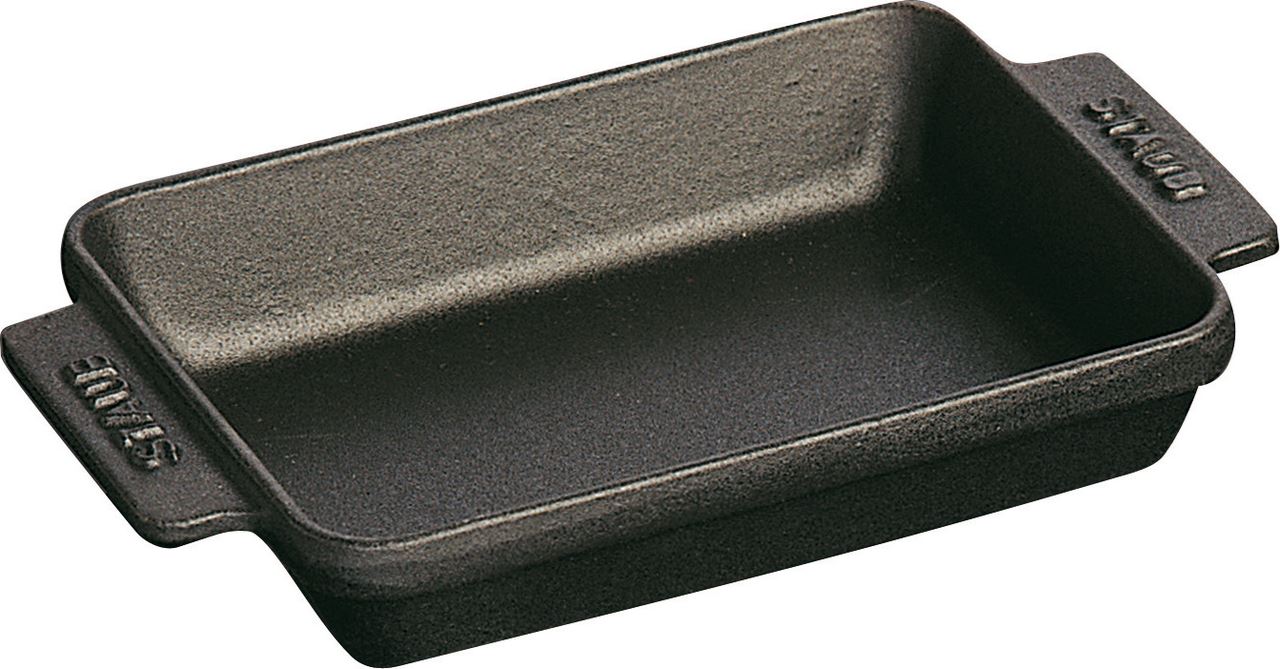 Mini plat en fonte rectangle noir 15 x 11 cm Staub - 40509-548-0