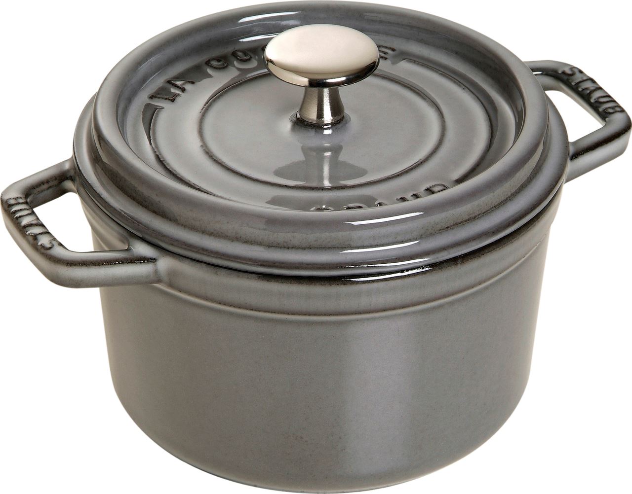 Cocotte en fonte ronde gris graphite 14 cm Staub - 40509-475-0