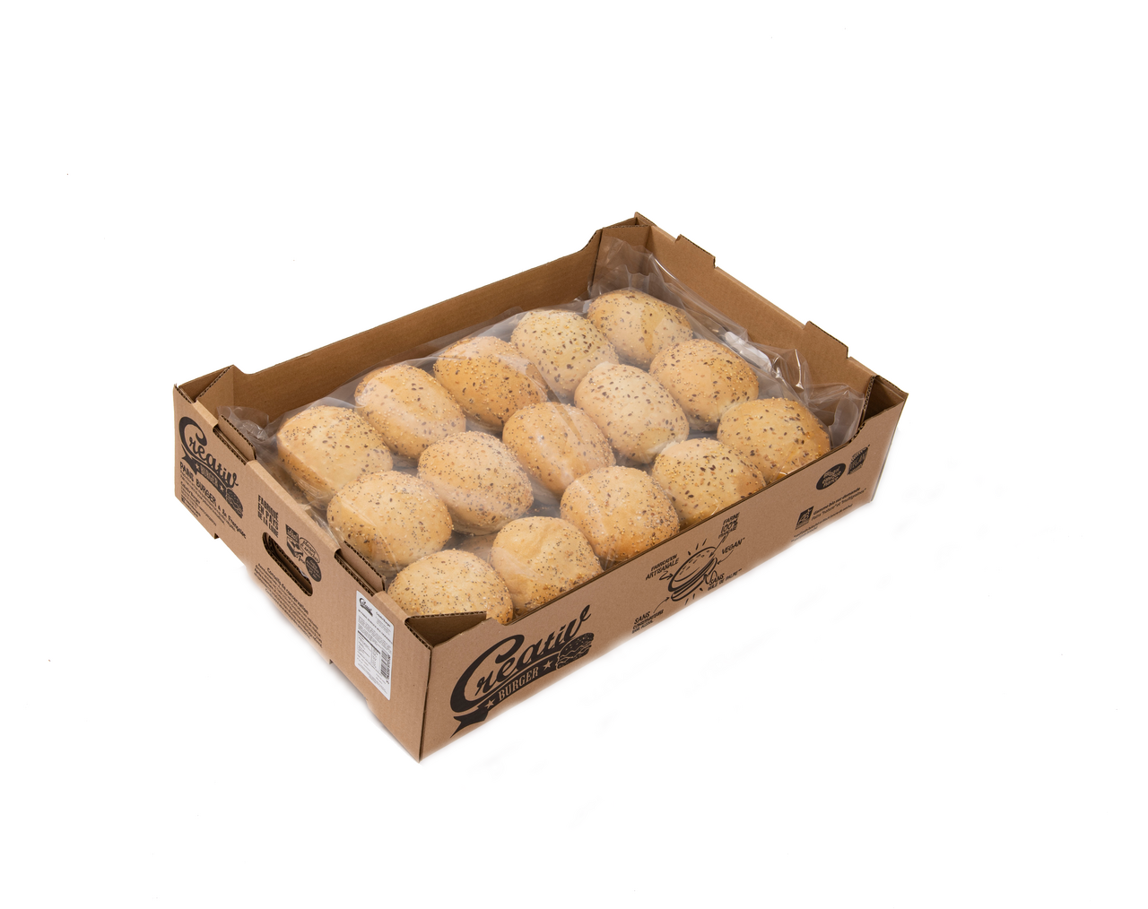 Creativ Burger Pain hamburger multigraines plateau 30 x 80 g