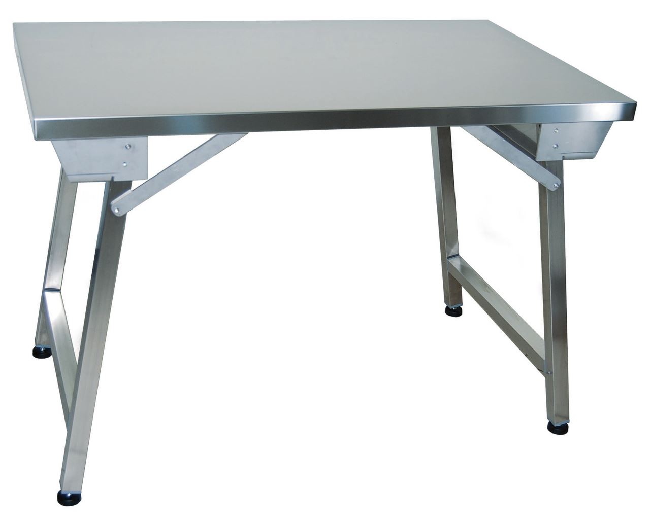 Table inox pliante 140 x 70 cm