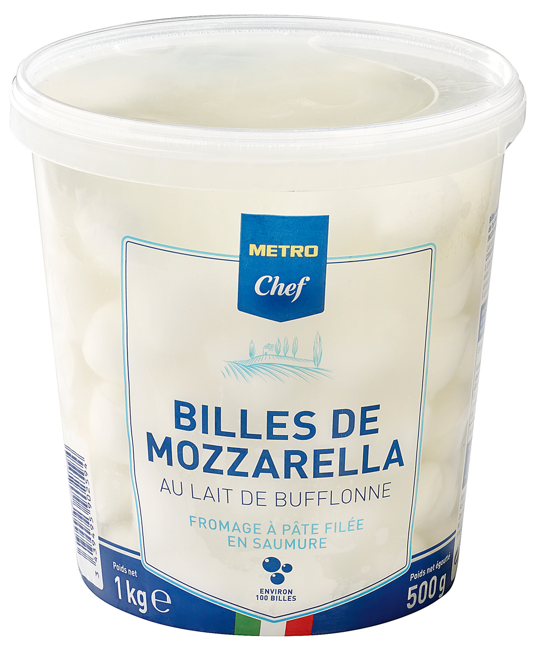 METRO Chef Mozzarella di latte di bufala billes de 5 g pot 500 g