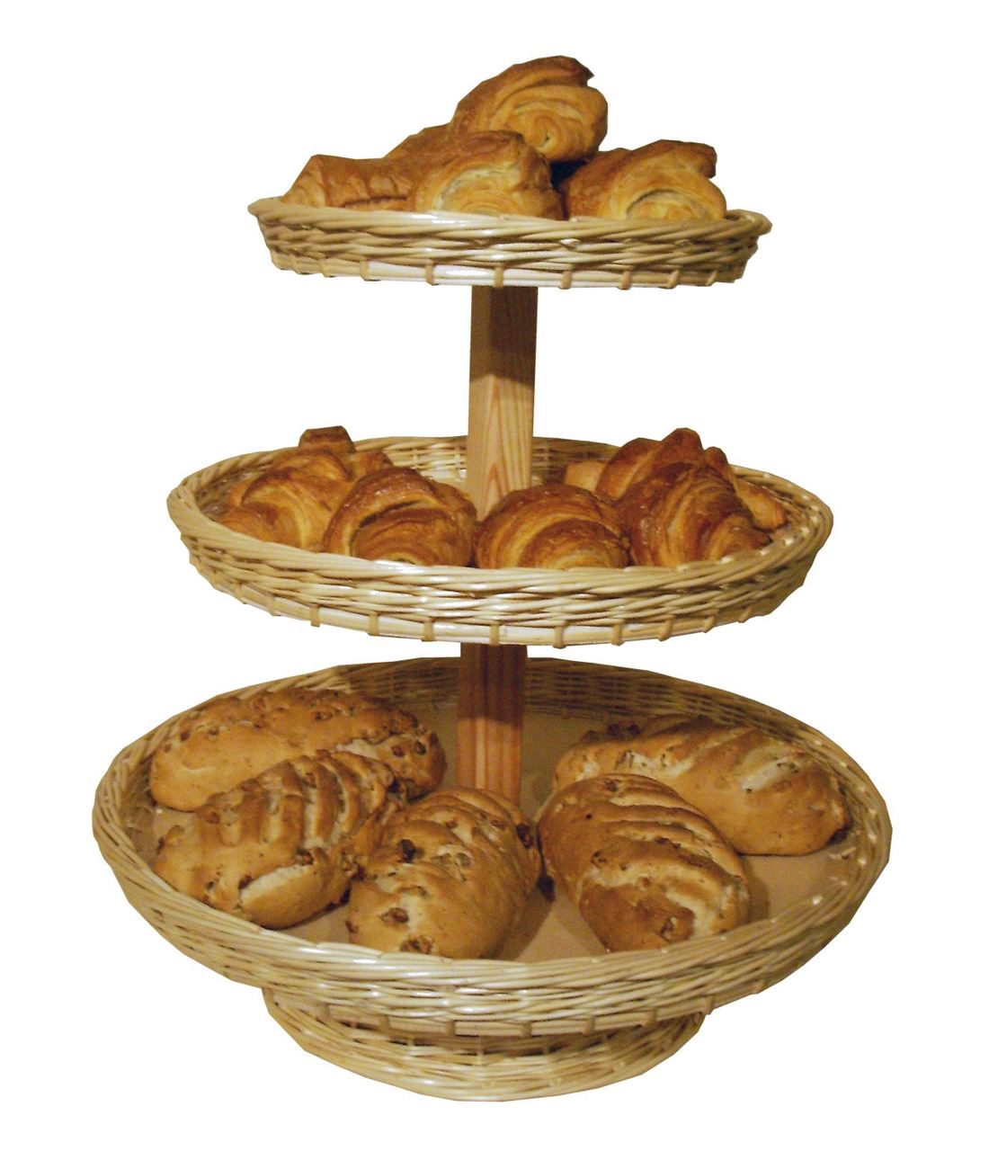 Serviteur 3 niveaux présentoir osier rond 30/40/50 cm Vannerie de Villaines - 808