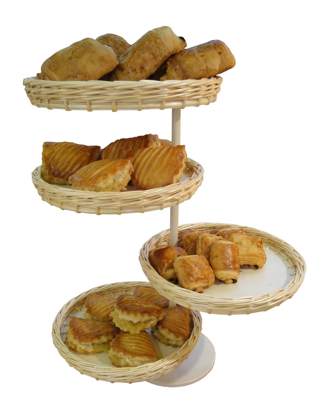 Tour de présentation plateaux rotatifs 4 niveaux Vannerie de Villaines - 814.4 00