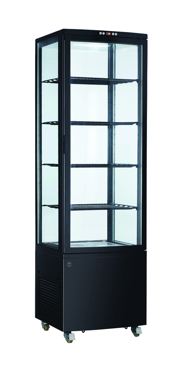 METRO PROFESSIONAL Vitrine réfrigérée 4 faces vitrées noire