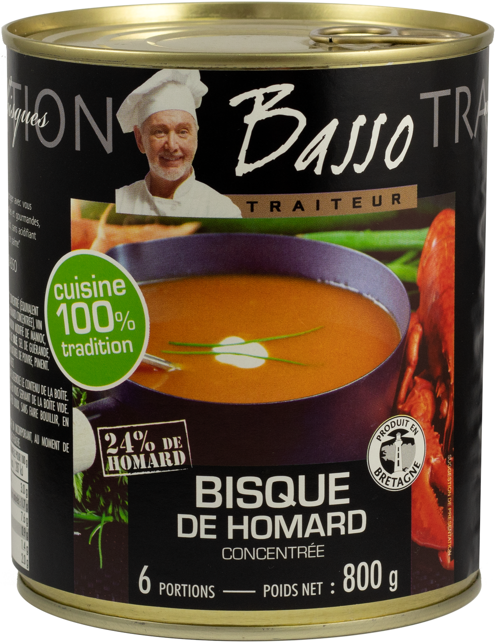 Basso TRAITEUR Bisque de homard concentrée boîte 4/4 800 g
