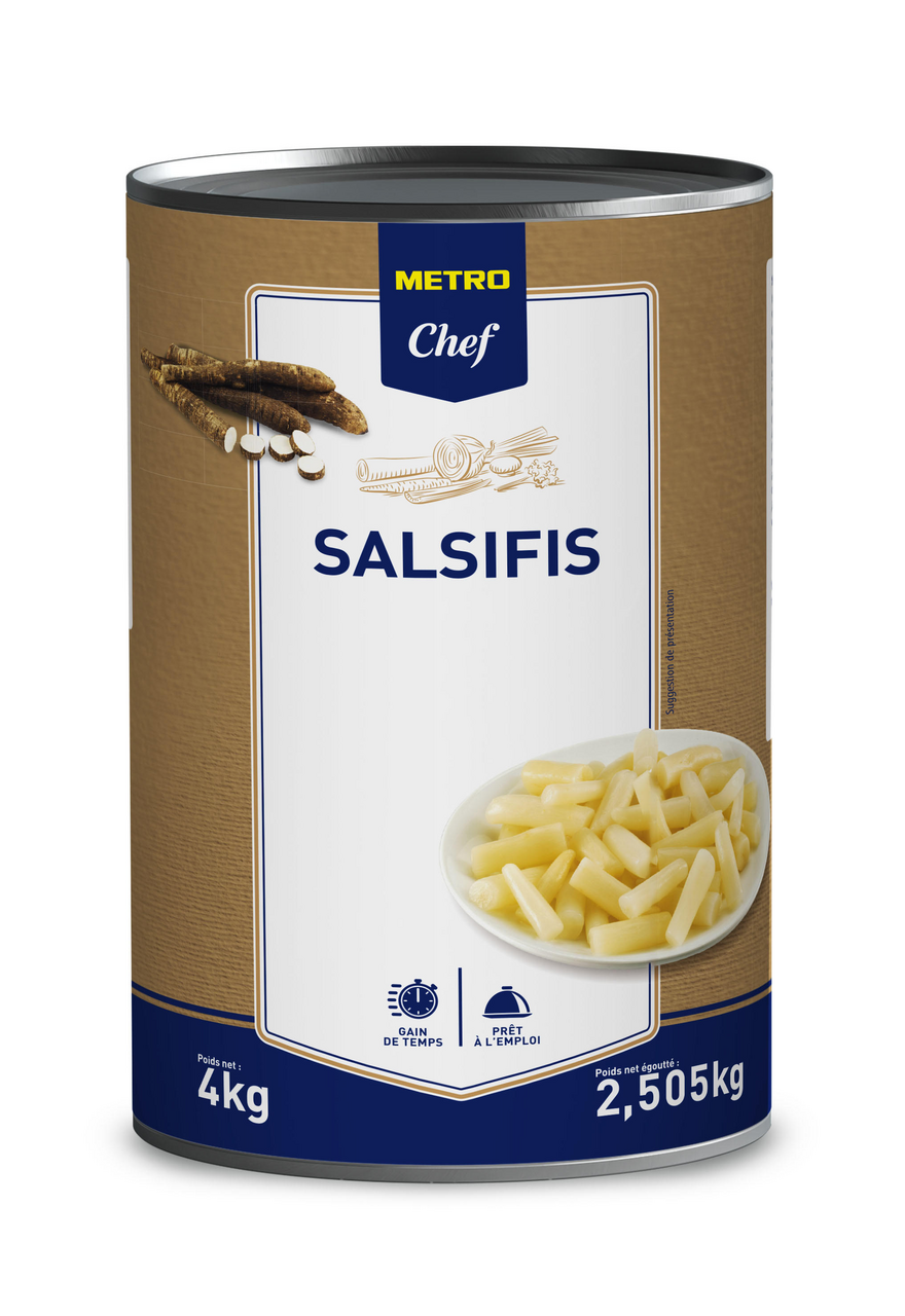 METRO Chef Salsifis coupés boîte 5/1 soit 2.5 kg