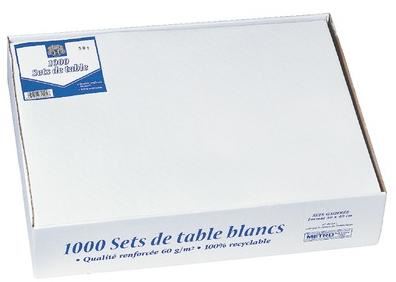 Sets de table gaufrés blanc x 1000