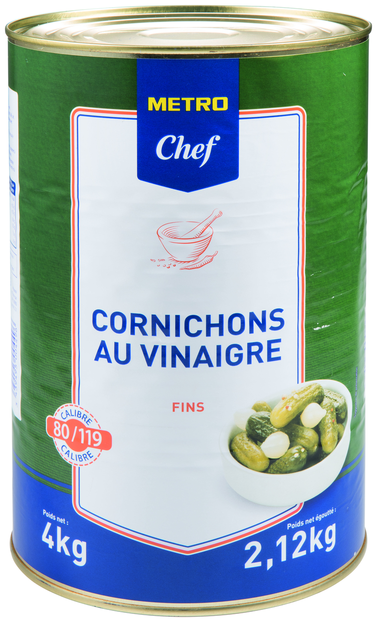 METRO Chef Cornichons fins calibre 80/119 en boîte 5/1 soit 4.1 kg