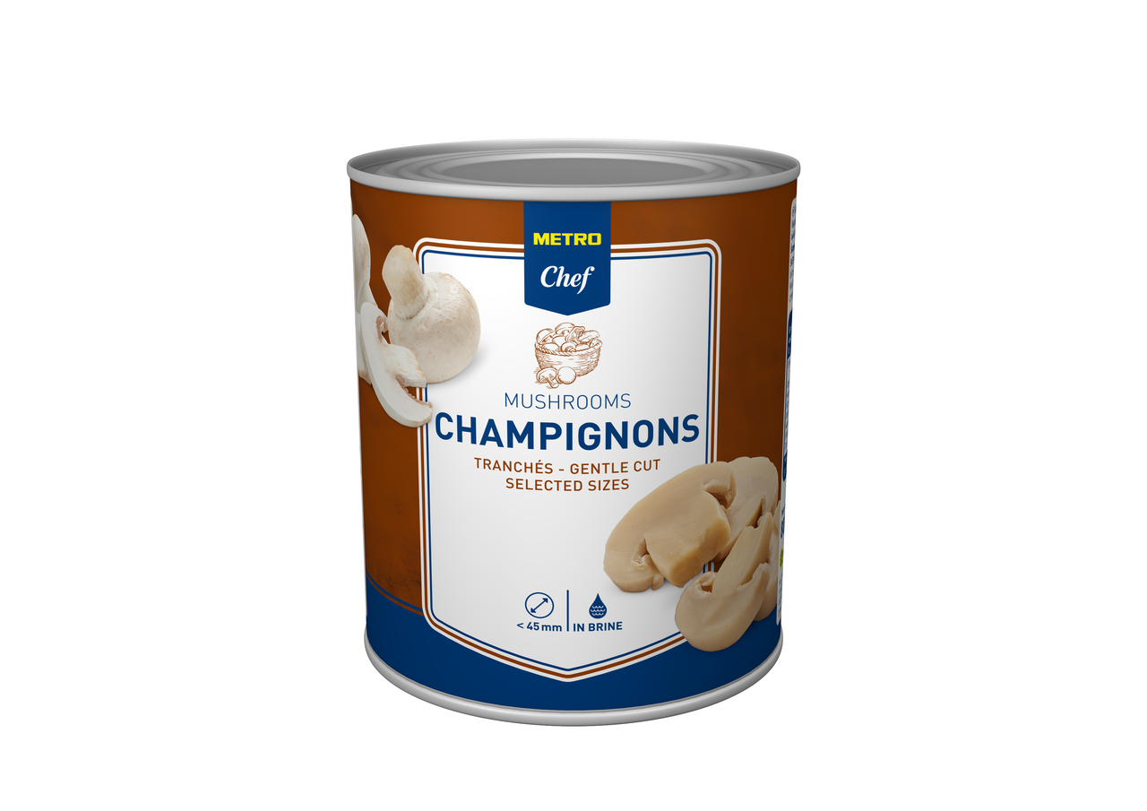 METRO Chef Champignons de Paris émincés boîte 4/4 800 g