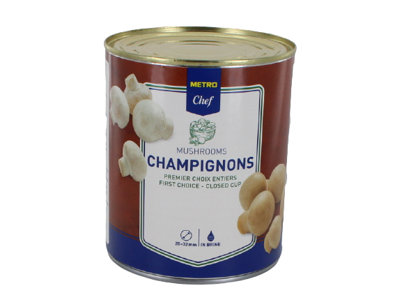 METRO Chef Champignon de Paris entier 1er choix boîte 4/4 - 800 g