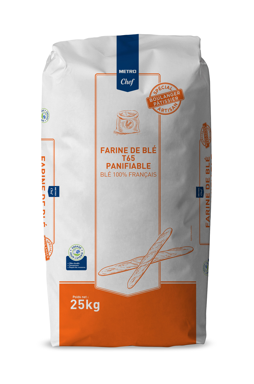 METRO Chef Farine de blé T65 panifiable 25 kg