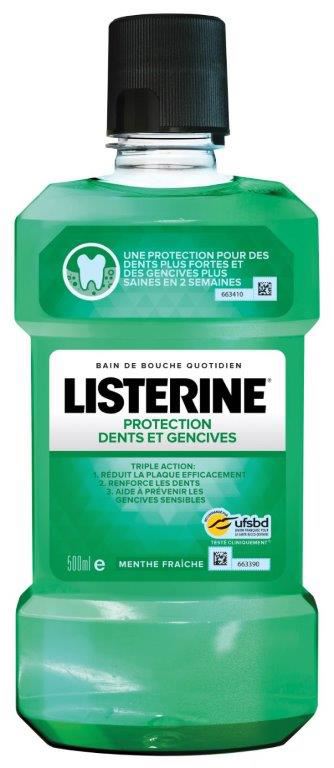 Bain de bouche dents et gencives Protection 500 ml Listerine