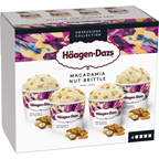 Häagen-Dazs Glace Minicup Macadamia Nut Brittle 4 x 95 ml soit 380 ml