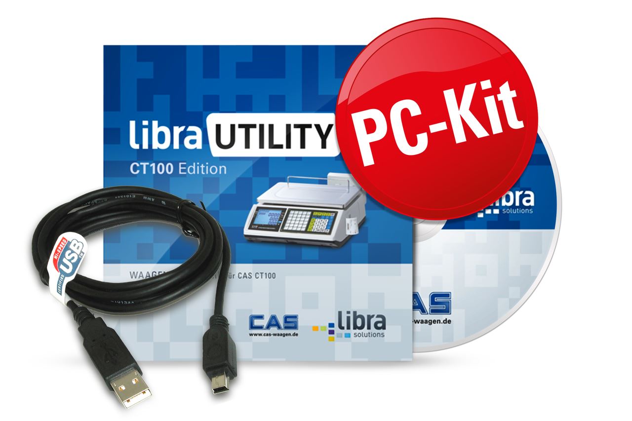 Kit PC avec logiciel Libra UTILITY pour balances CT100 CAS