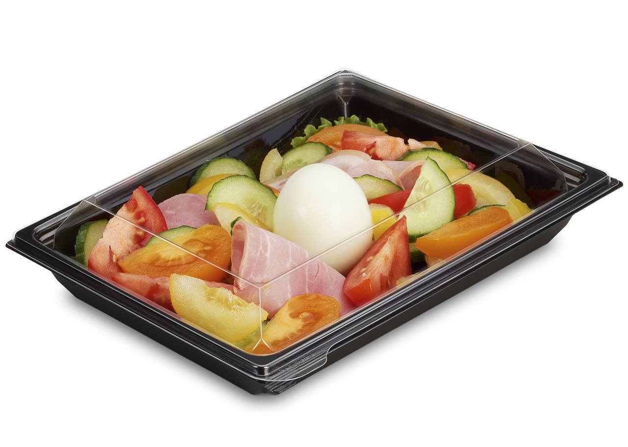 Boîte à salade Ravier Freshipack PET noir 900 CC x 30 Alphaform