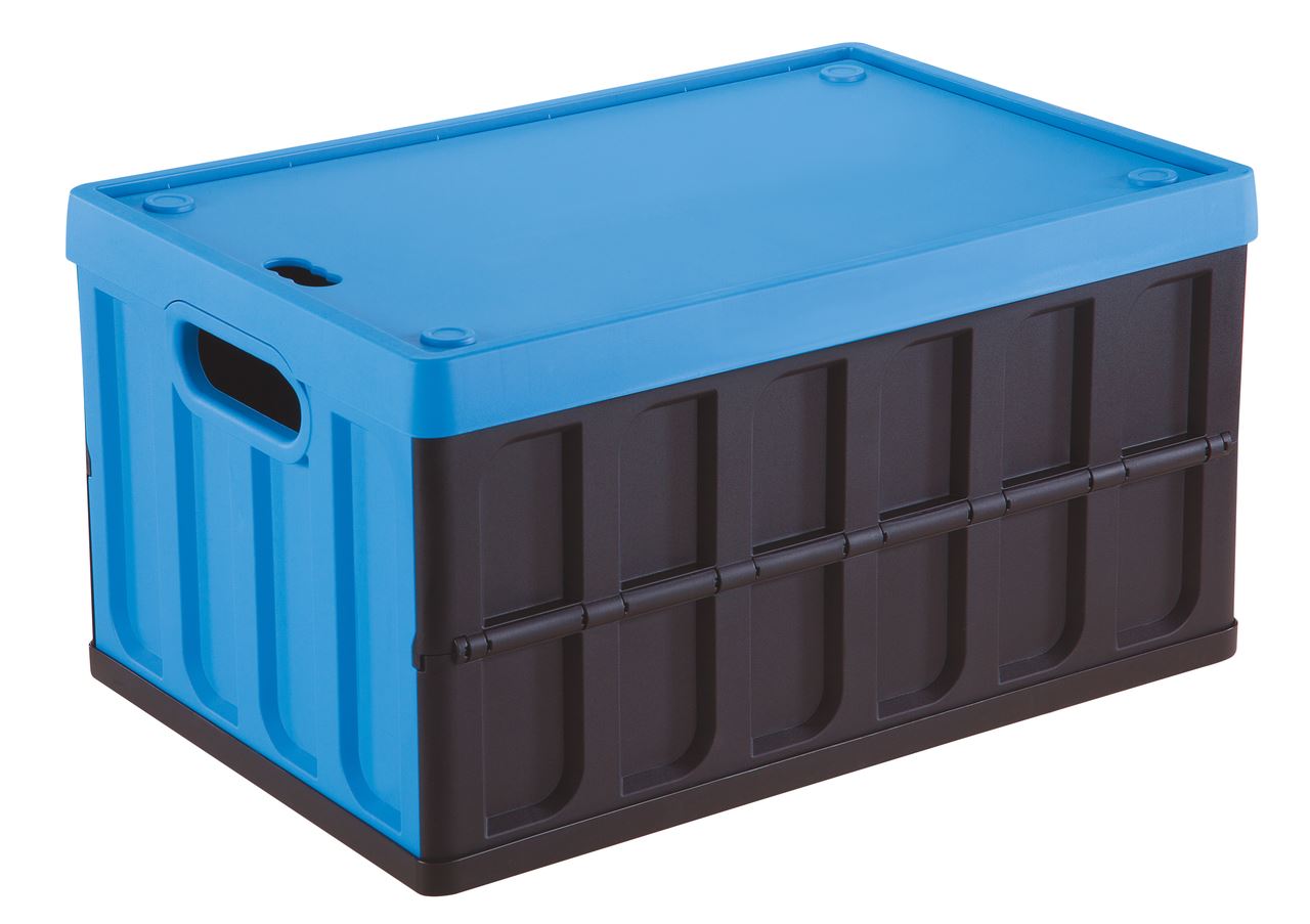Box pliant avec couvercle Cargo noir bleu 46 L