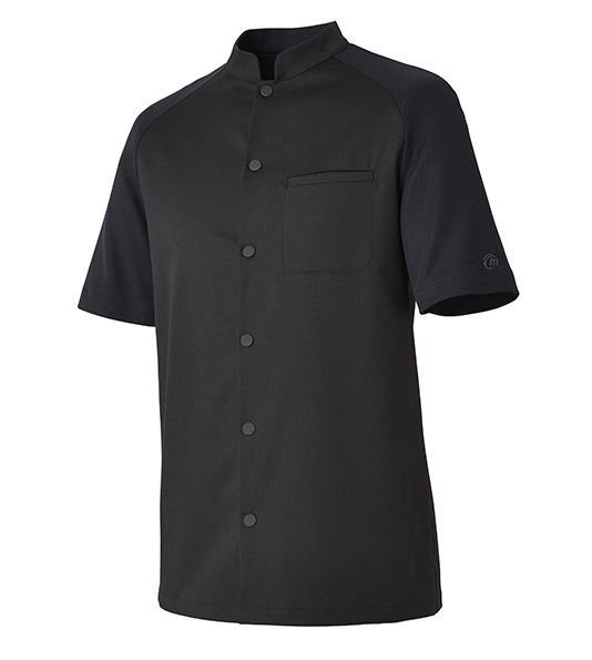 Veste de cuisine homme manches courtes Tim noir T.1 Molinel