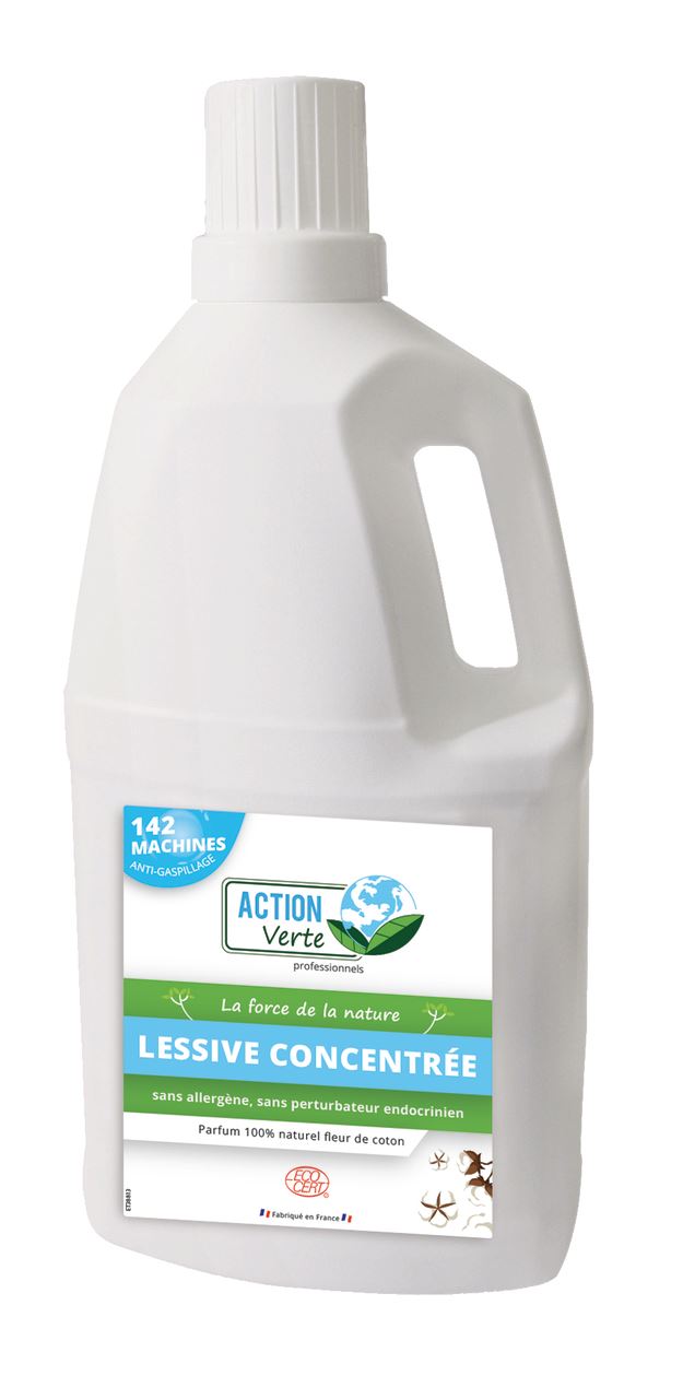 Lessive liquide concentrée amande et coing 142 doses 5 L Action Verte