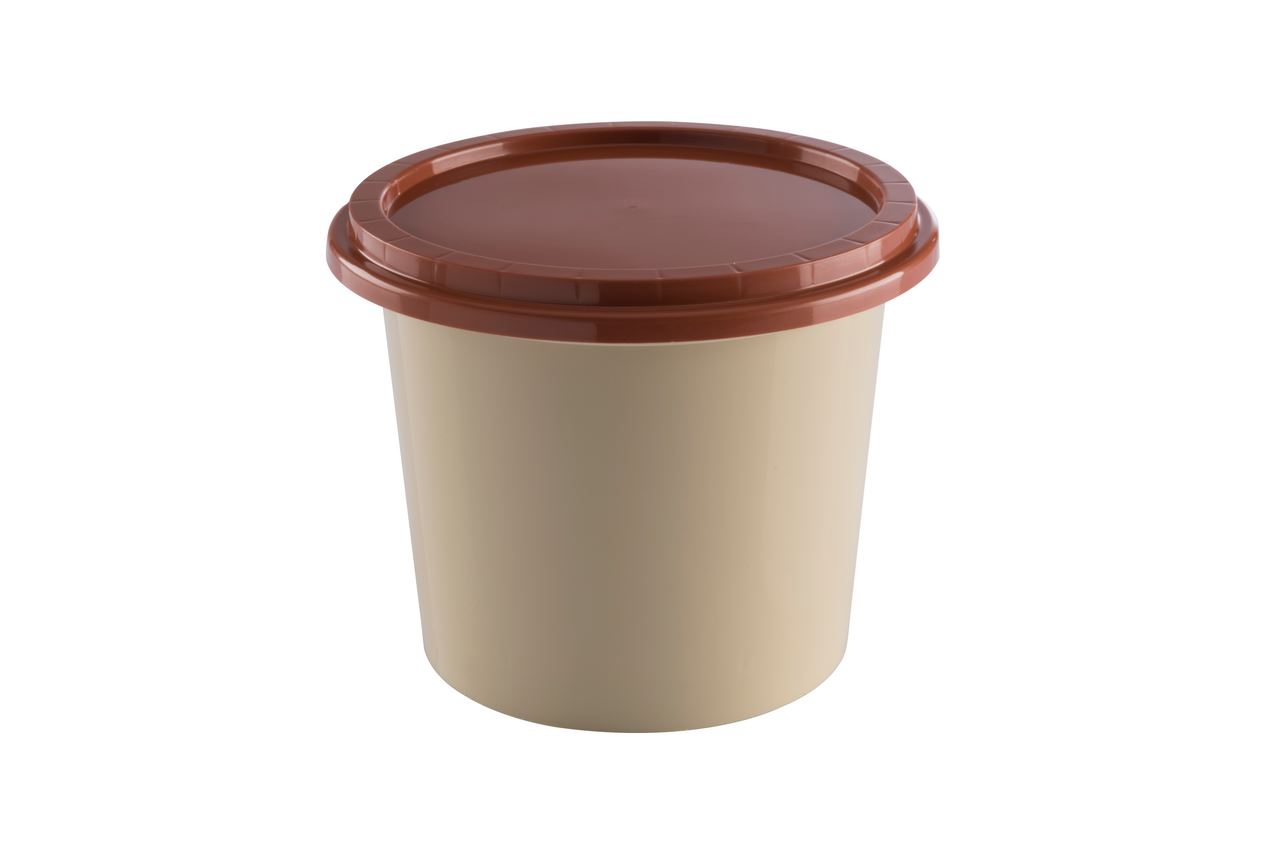 Pot avec couvercle polypropylène grès 25 cl x 100 Carty - P4861CC100