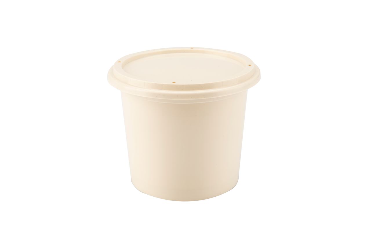 Pot avec couvercle polypropylène coquille d'oeuf 12.5 cl x 100 Carty - P4830C100