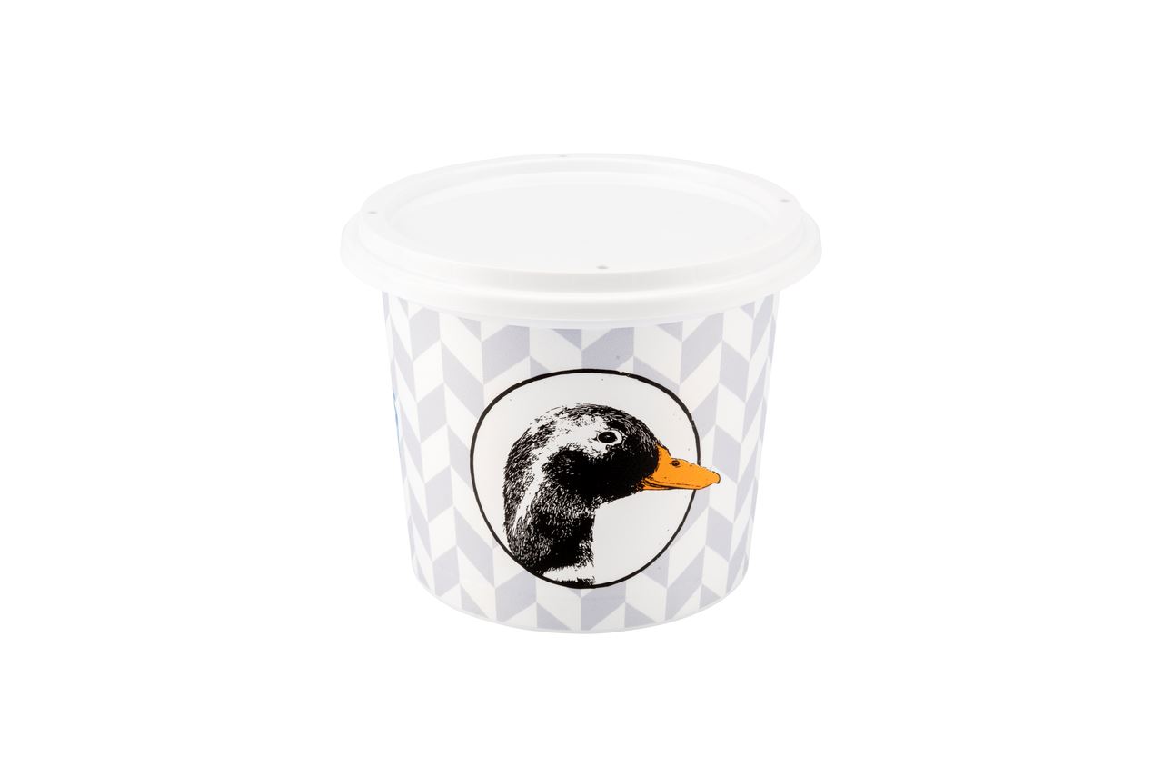 Pot pour rillettes de canard avec couvercle polypropylène blanc 12.5 cl x 100 Carty - P5270MLC100