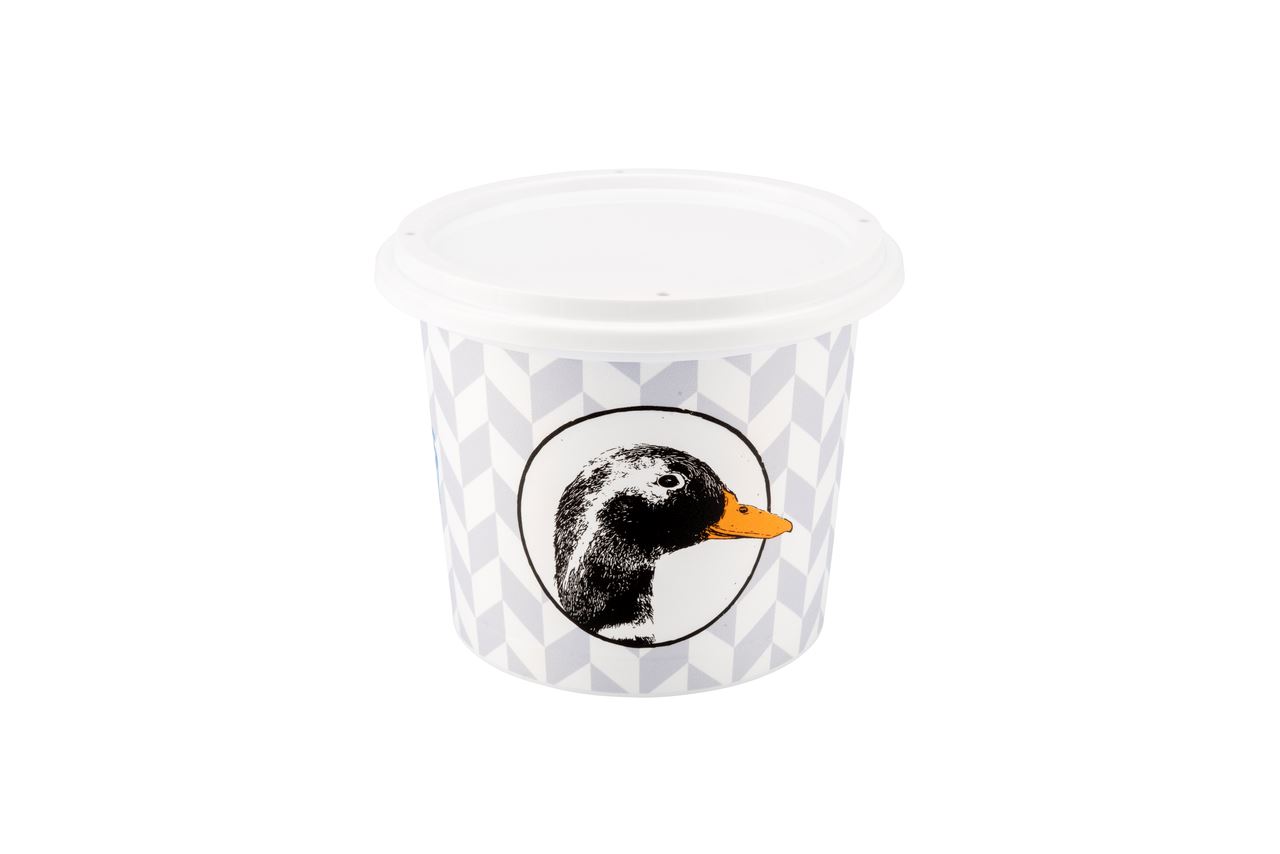 Pot pour rillettes de canard avec couvercle polypropylène blanc 50 cl x 100 Carty - P5272MLC100