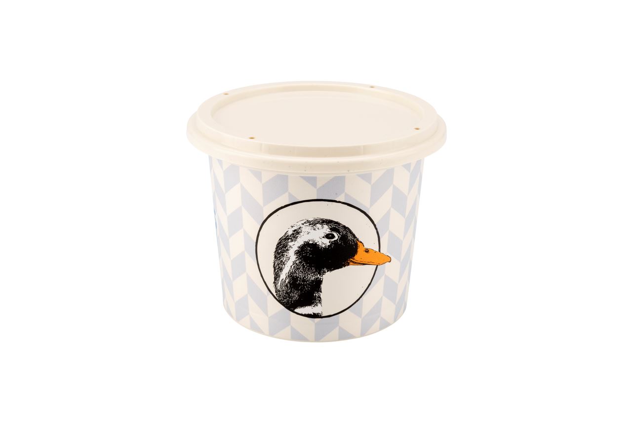 Pot pour rillettes de canard avec couvercle polypropylène coquille d'oeuf 12.5 cl x 100 Carty
