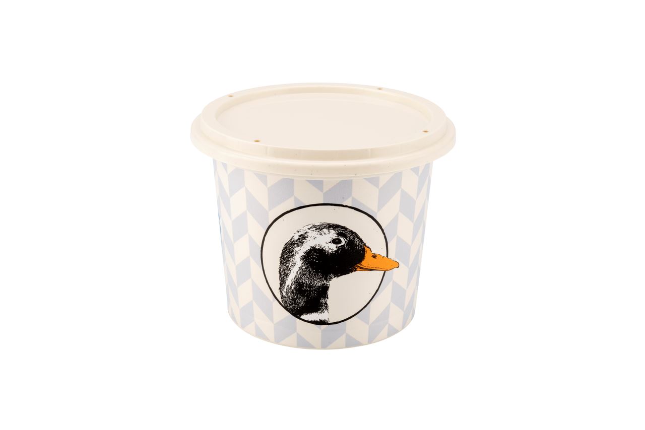 Pot pour rillettes de canard avec couvercle polypropylène coquille d'oeuf 25 cl x 100 Carty