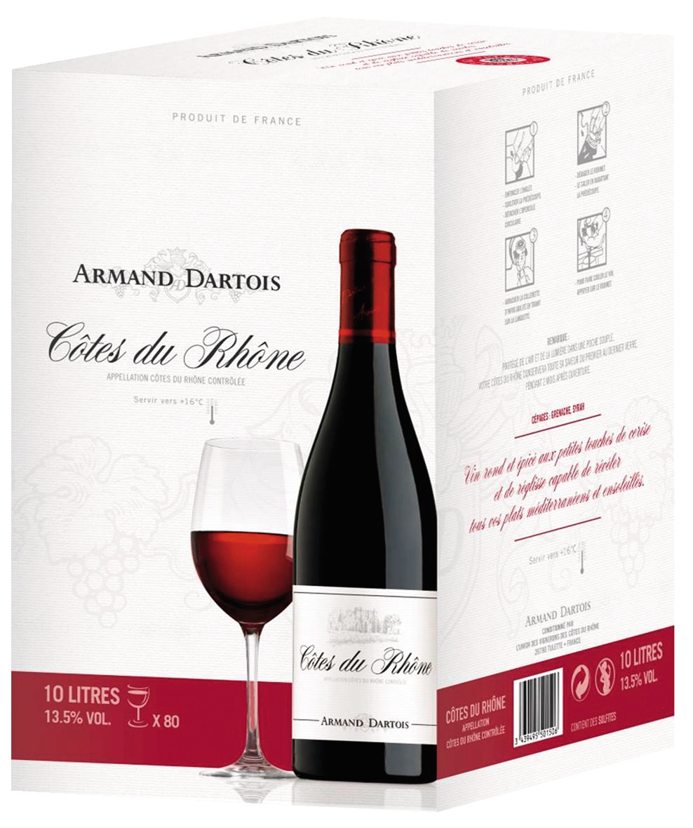 ARMAND DARTOIS Côtes-du Rhône fontaine à vin 10 L