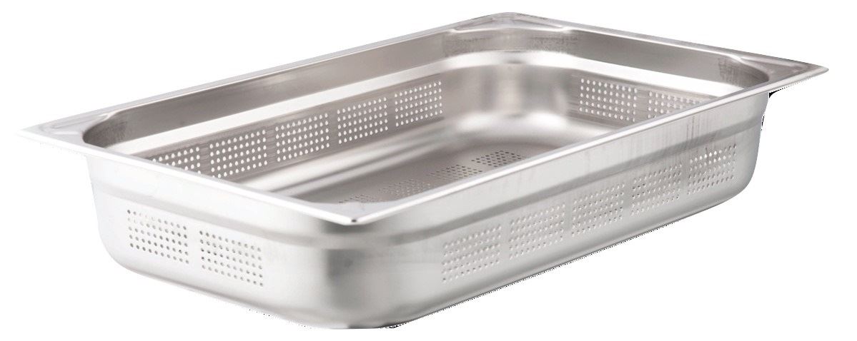 Bac gastro perforé inox GN 1/1 H.10 cm