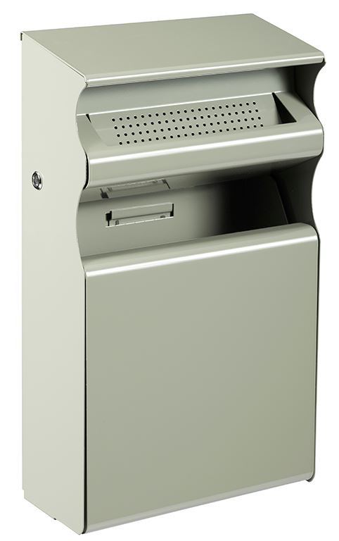 Cendrier corbeille mural Kopa acier gris ciment 15 L Rossignol - 56440