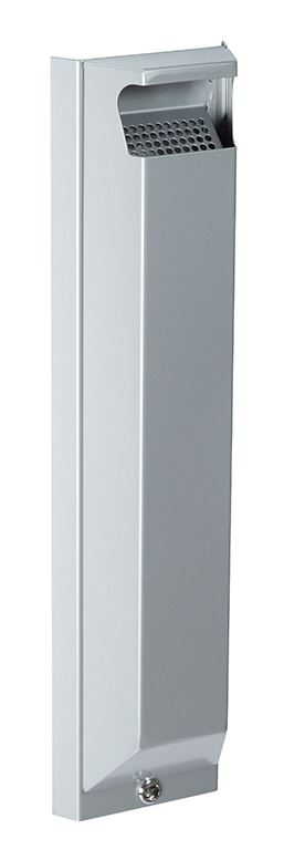 Cendrier mural avec serrure acier gris métal 3 L Rossignol - 56508