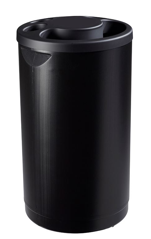 Corbeille collecteur de 1600 gobelets polyéthylène noir Rossignol - 57403