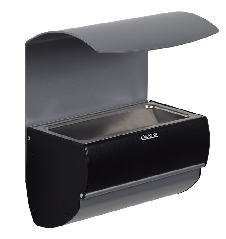 Cendrier mural Platinium aluminium gris manganèse et gris métal 1.5 L Rossignol - 59085