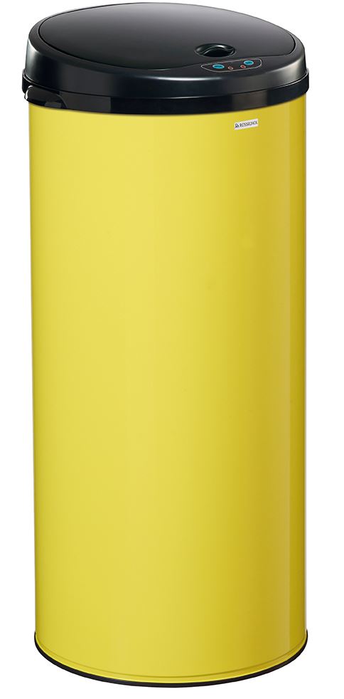 Poubelle à ouverture automatique Sensitive acier jaune soufre 45 L Rossignol - 93568