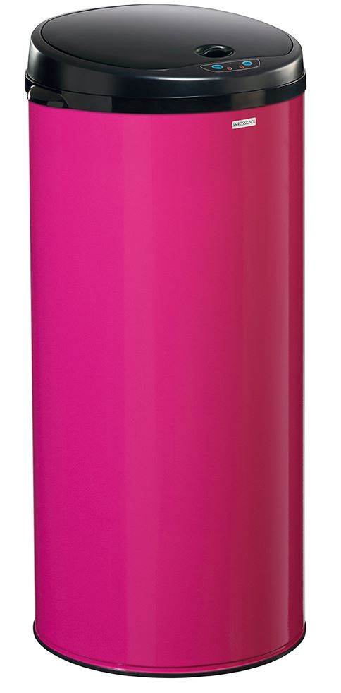 Poubelle à ouverture automatique Sensitive acier rose telemagenta 45 L Rossignol - 93566